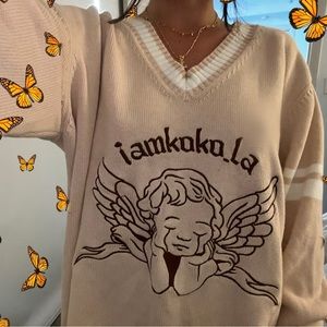 I AM KOKO LA angel baby: embroidered sweater